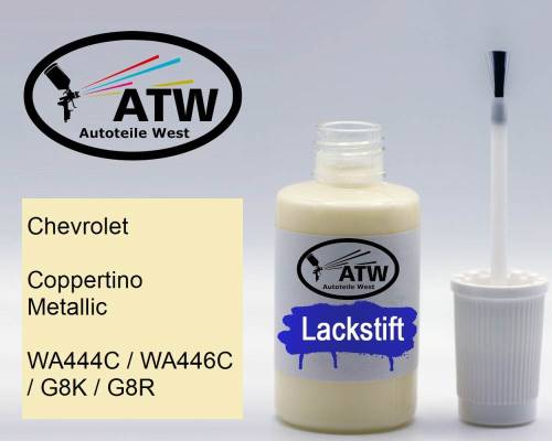 Chevrolet, Coppertino Metallic, WA444C / WA446C / G8K / G8R: 20ml Lackstift, von ATW Autoteile West.